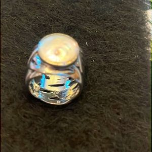 Silpada Sterling Silver White Coin Pearl Ring